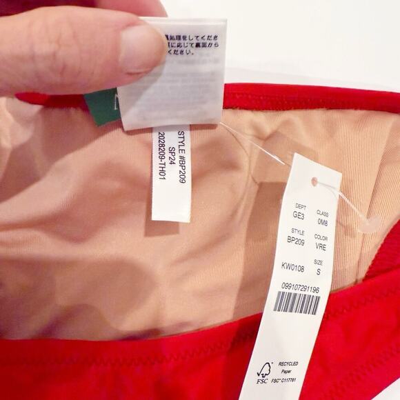 NWT J. Crew Bikini Top, Ruched High Waist, 1989 Bottom Sz Small Swimsuit New 3pc - Picture 6 of 11